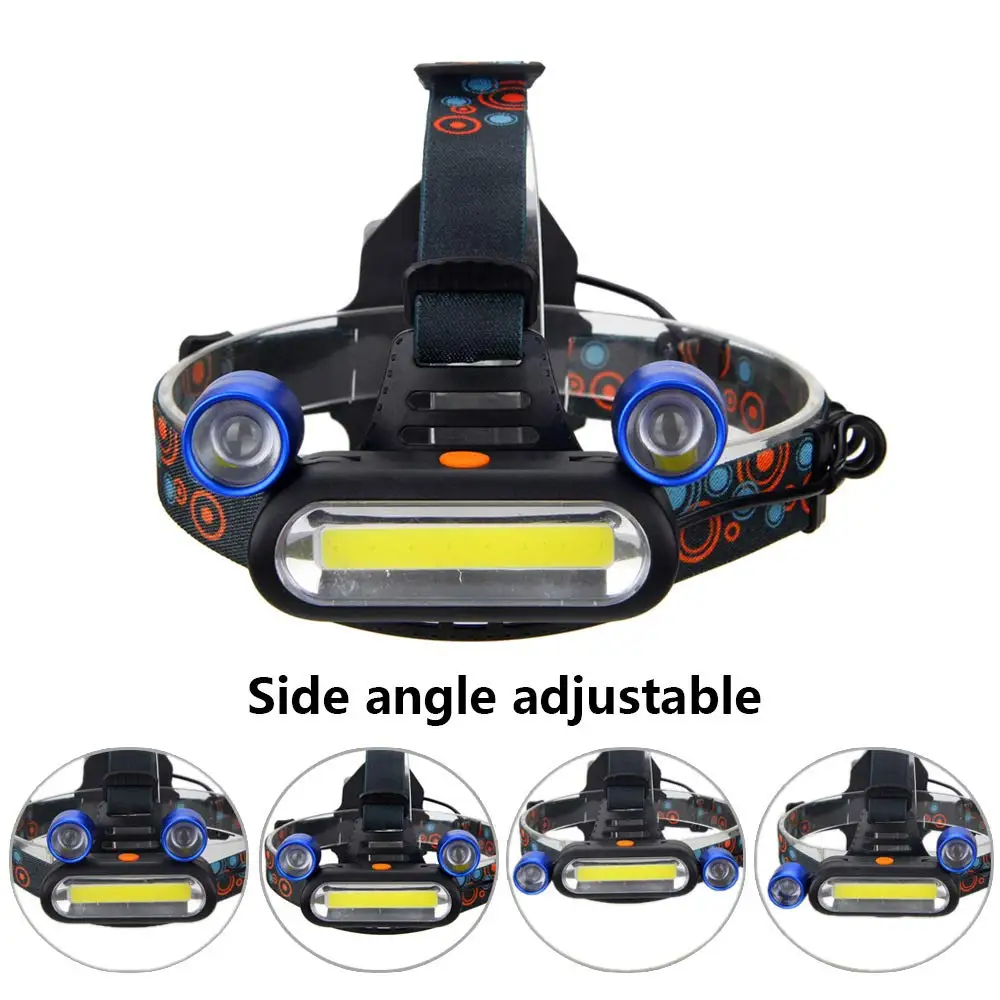 Светодиодный налобный фонарь PANYUE COB + 2XPE, водонепроницаемый Головной фонарь с 4 режимами, уличный фонарь для кемпинга, ночной рыбалки