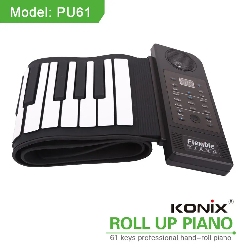 Silicone Waterproof Musical Roll up Piano Keyboard
