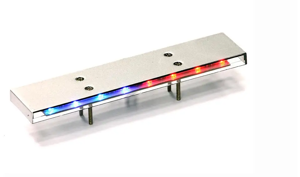 1/10 Scale RC Hobby Police Car Light Beacon Bar with 16 LEDs and 9 Selectable Flashing Modes for TAMIYAAXIAL RC4WD Crawler Car