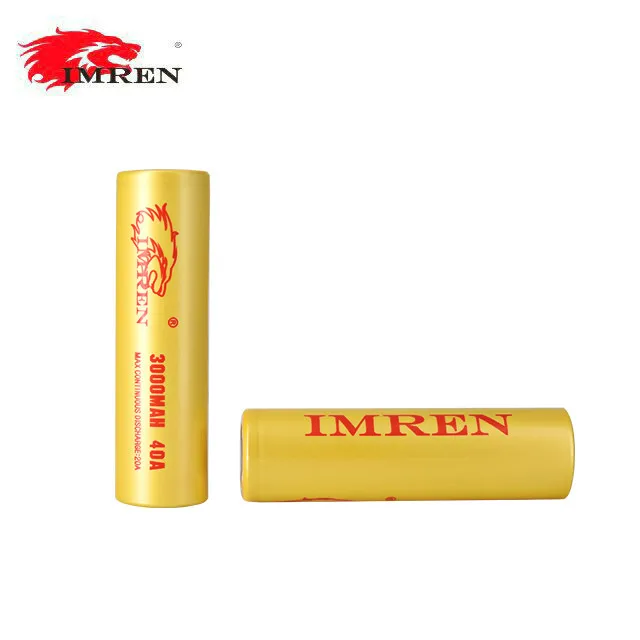 High power discharge  IMREN 18650 3.7v  lithium rechargeable battery 3000mah 40A