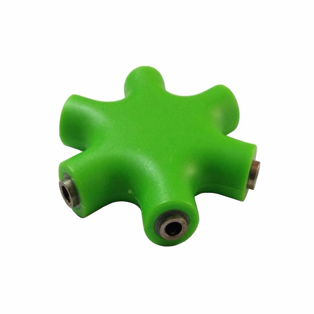 На возраст от 1 до 5 Джек сплиттер 3,5 мм аудио разъем для детей 2, 3, 4, 5, 6-Way вход/выход смесителя черного золотого цвета