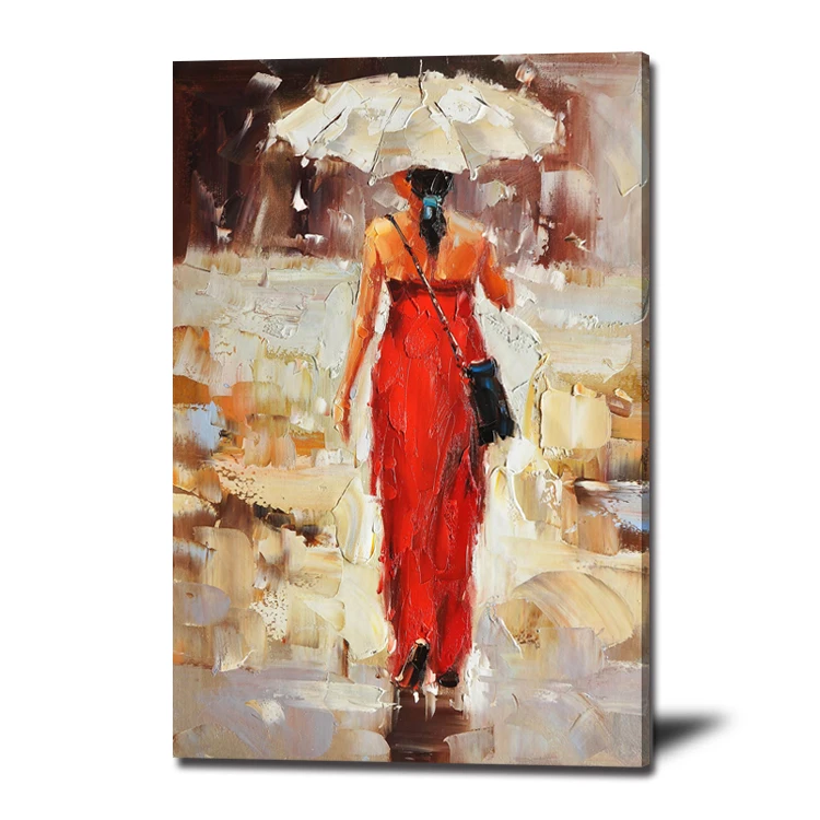 impressionist painting woman with umbrella