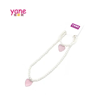 new design popular pendant necklace for girls fashion pink bracelet necklace set
