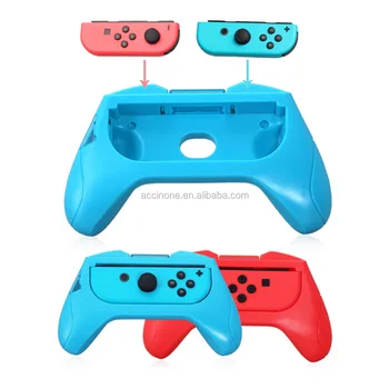 Nintendo Switch用ブルーレッド1セット左右ABSハンドグリップスタンド