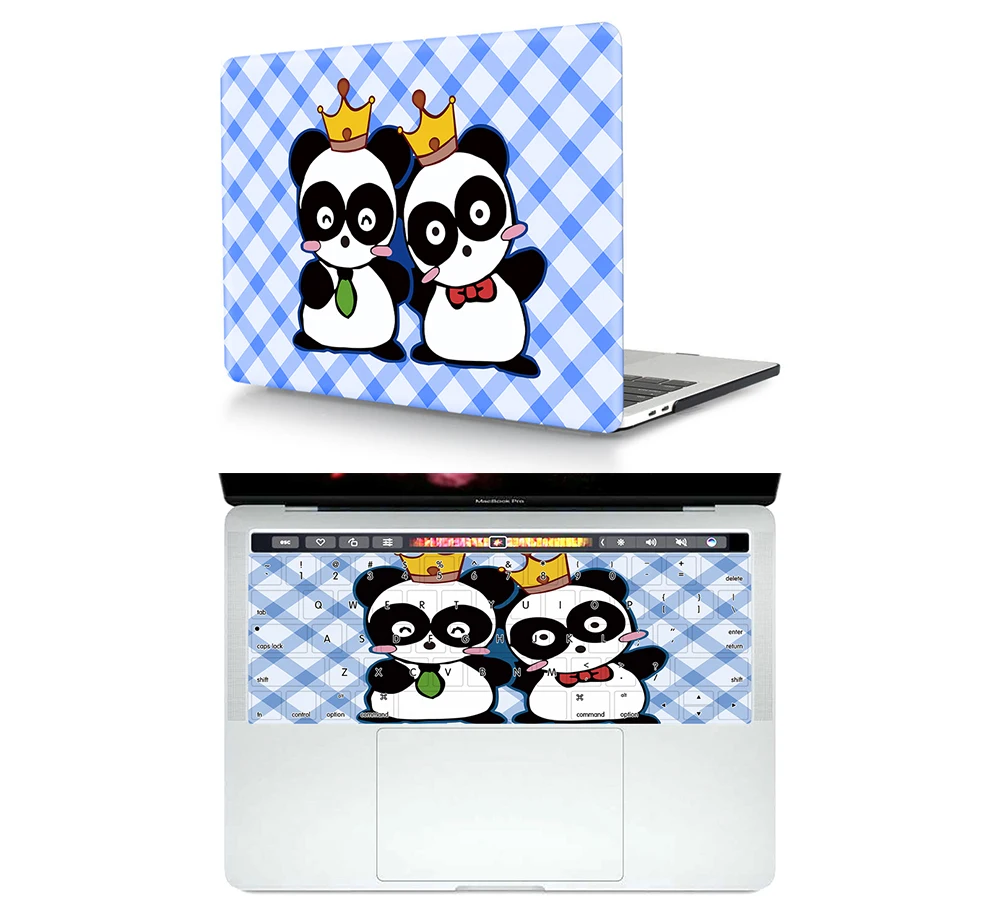 Жесткий пластиковый Чехол для клавиатуры 2 в 1 в картонной коробке с животным дизайном, защитный чехол для Macbook, 13 дюймов, чехол для ноутбука A2179 M1