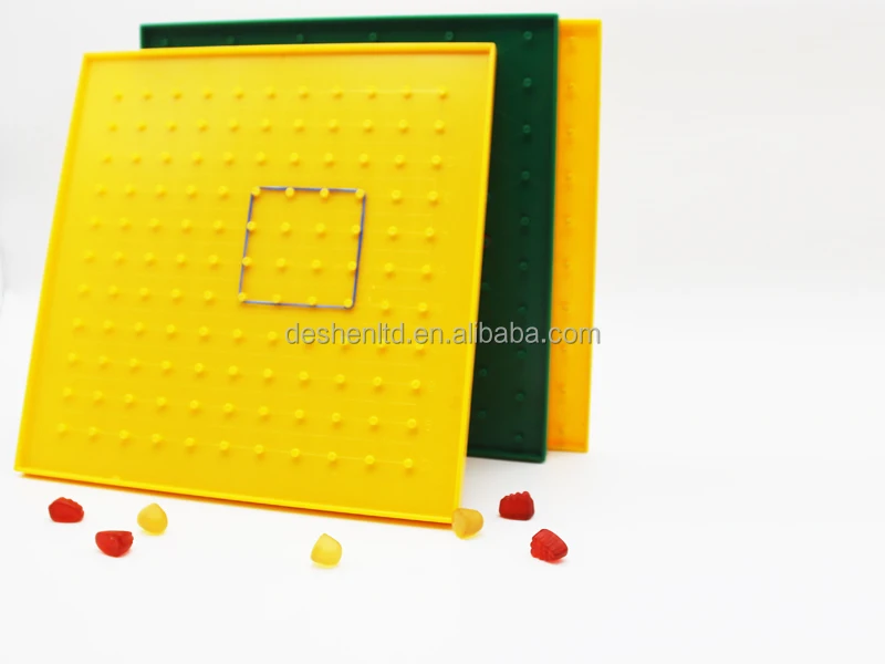 Wholesales 11*11 Pins Double-Sided Geoboard  Educational Toys for Kids - Set of 6