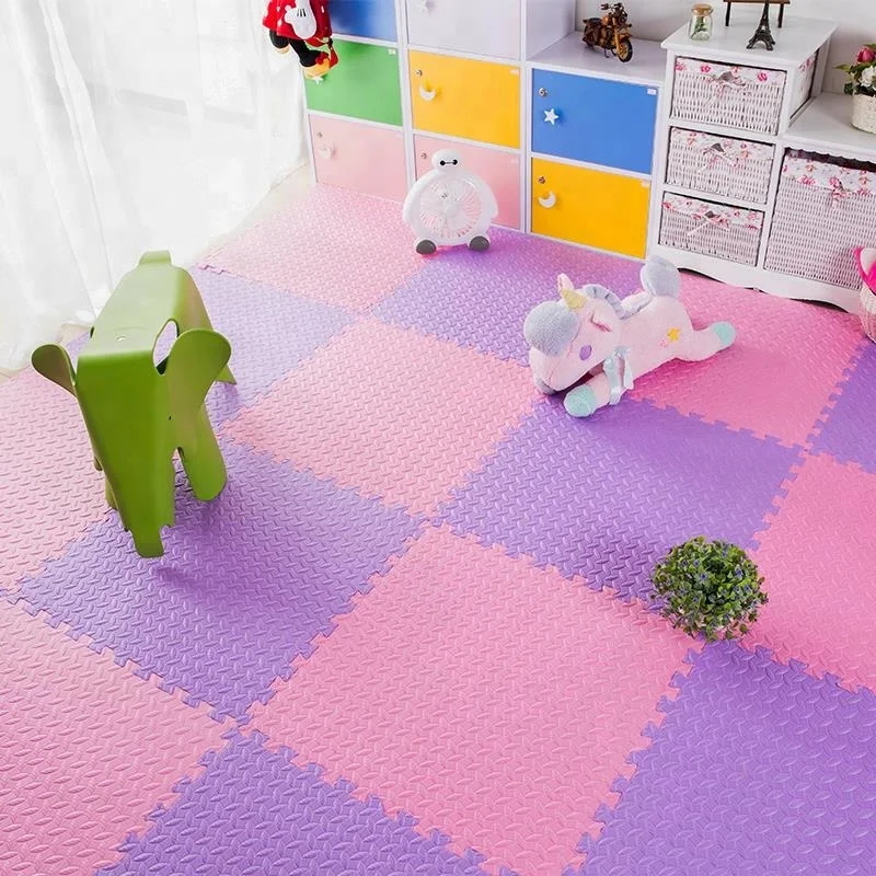 Double color 100*100cm indoor playground accessories 2cm thickness EVA floor mat family baby floormat