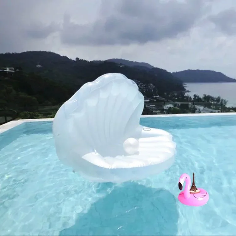 Bouée De Piscine En Forme De Coquille De Palourde Blanche Gonflable Pour Le Sport - Buy Product on
