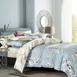 Nantong Factory Bedding Sheet 100% Cotton Linen Bed Quilt Cover