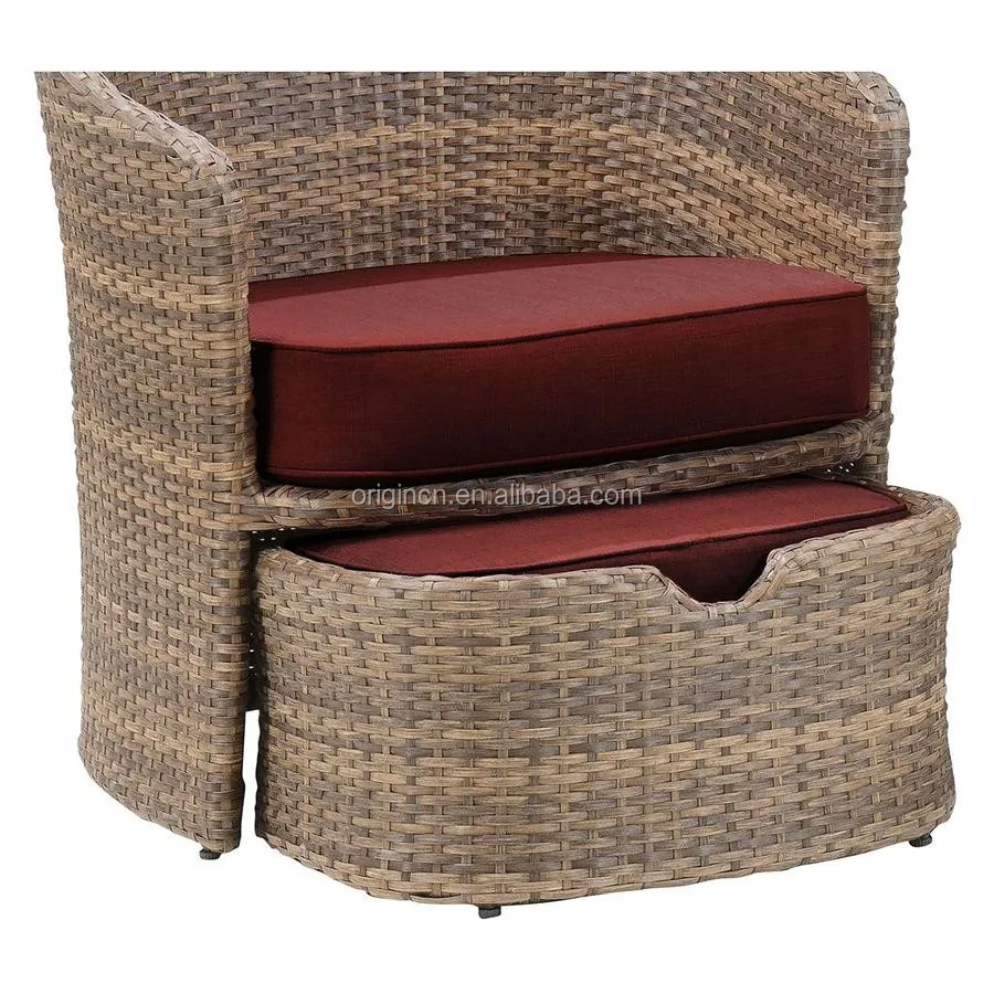 Outdoor Chair with Hidden Ottoman - Perfect for Relaxation