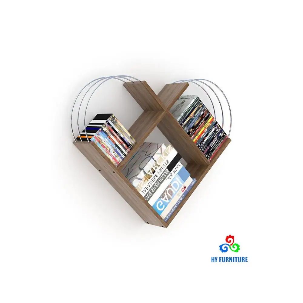 Modern Wooden Heart Shaped Storage Rack Wall Bookshelf Designs Buy Wall Bookshelf Designs Storage Rack Wooden Bookshelf Product On Alibaba Com