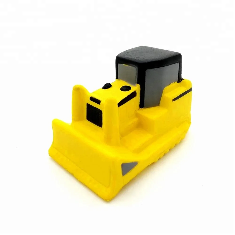 Custom Logo PU Foam Anti Stress Bulldozer Forklift Truck Tractor Stress Reliever Bulldozer Forklift Truck Tractor Stress Ball