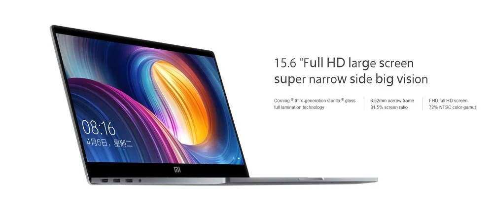 Оригинальный ноутбук Xiaomi mi Pro 15,6 i5 8G 256G, китайская версия, серый ноутбук