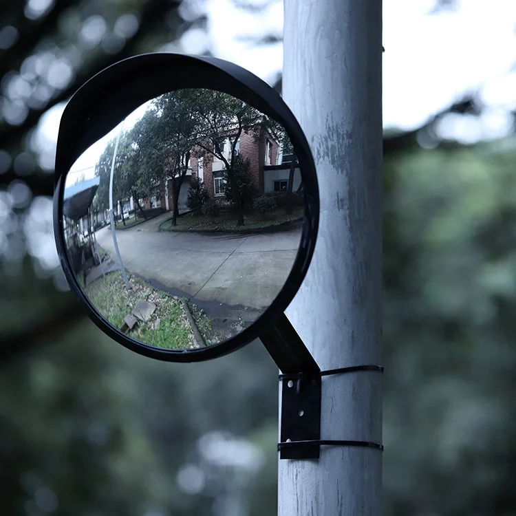 OEM Customized 360 Degree Adjustable  Black Traffic Concave Convex Mirror Unbreakable Convex Mirror