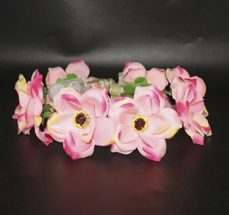 
Аксессуары для волос, лидер продаж 2019, аксессуары для свадебной вечеринки, светящиеся короны цветов для девочек, светодиодная гирлянда, Цветочная повязка на голову 