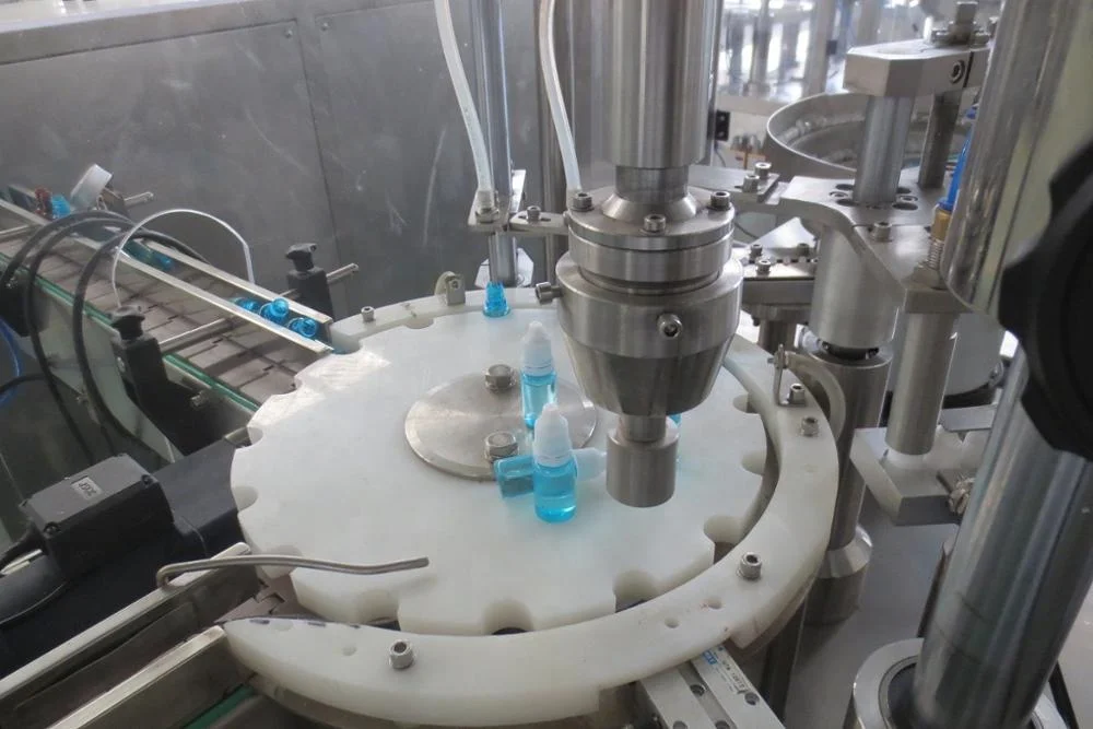 Automatic small glass plastic bottle capping e liquid juice essential oil eye drop filling machine