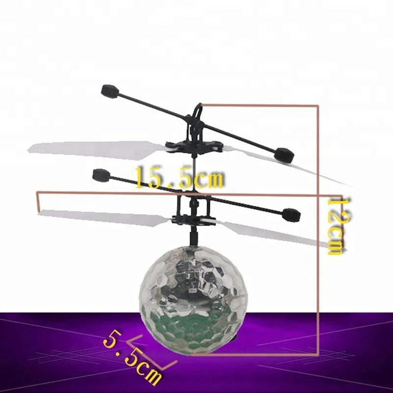 KATELUO Bola Voladora Con Luces LED - Mini Dron De 360° Con Control Por Mando Y Gestos - Regalo Para Niños Y Niñas - Carga USB De 20 Minutos