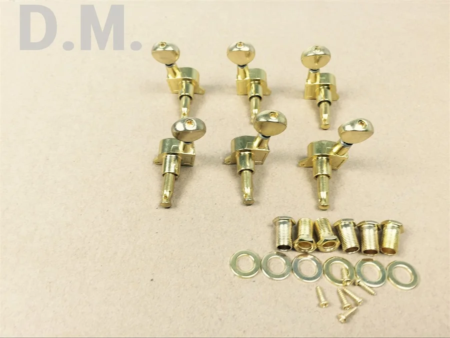Set 6 Meccaniche Per Chitarra Nere – Chiuse, 3 A Destra E 3 A Sinistra – Universali