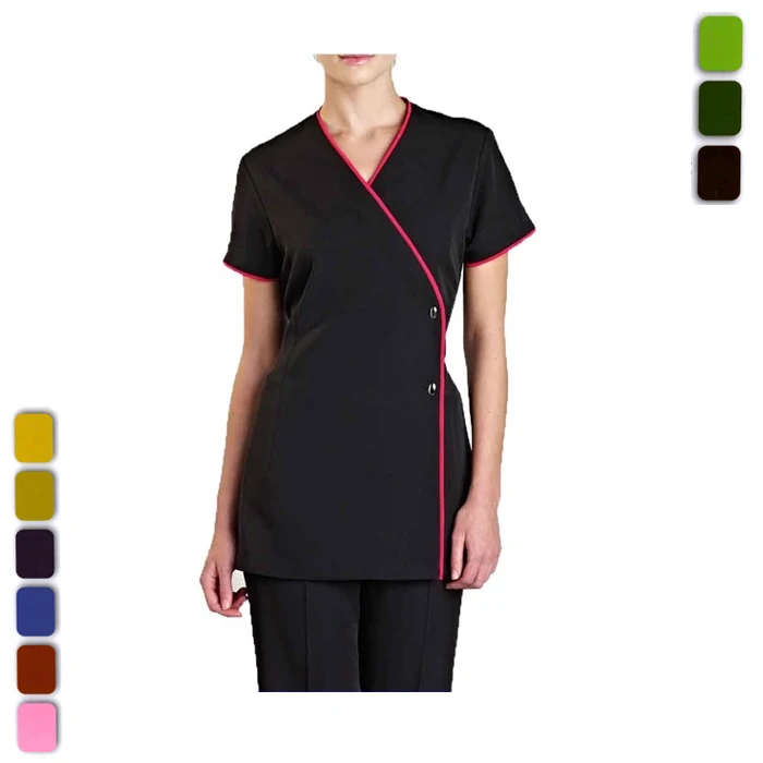 Sexy Spa Massage Uniform Waitress Salon Vest Tunic Tops