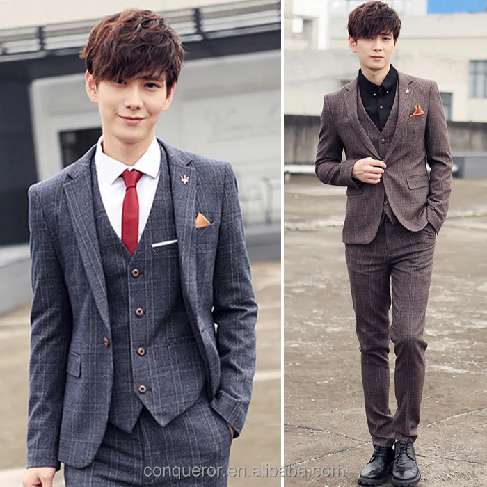 3pcs Latest Design Coat Pant Men Suit 