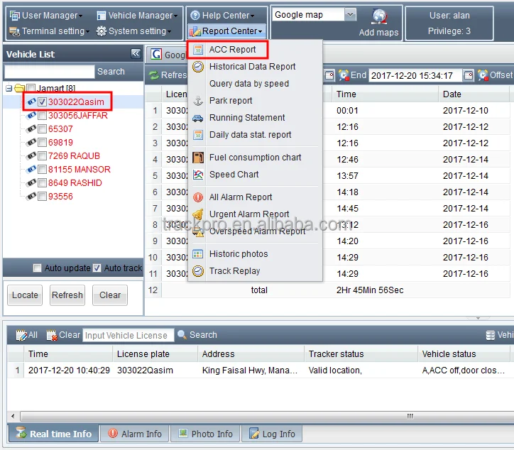 Web Based Vehicle Security Fleet Management Tracking Software for Atrack AK1 AK11 AK7S AL1 AT5i AU7 AL11