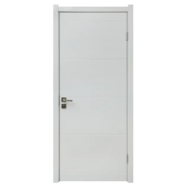 HDF Flush Models of Engraved Wooden in House Door Modern Slab