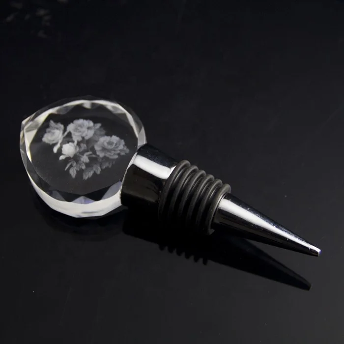 Crystal Wine Stopper Bottle Decorative Wine Stopper for Wedding Souvenir