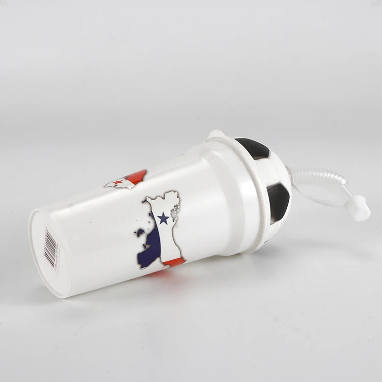 Пластиковый футбольный кубок с крышкой и соломинкой 12 унций с логотипом на заказ