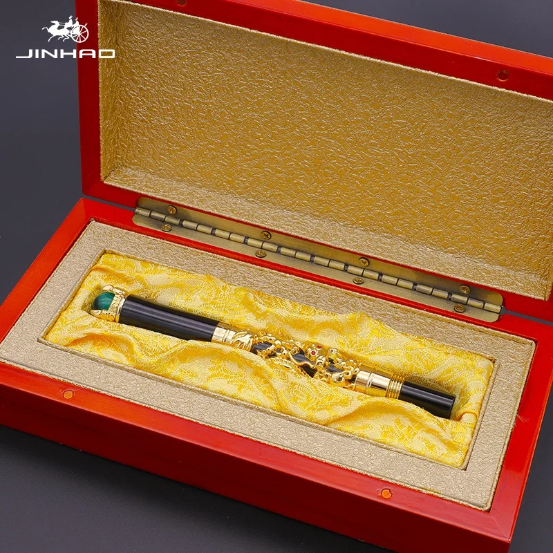 Gullor Jinhao Chinese Dragon Füllfederhalter – Antik Grau/silber, Mit Schwarzer Tintenmine, Geschenk-Pen