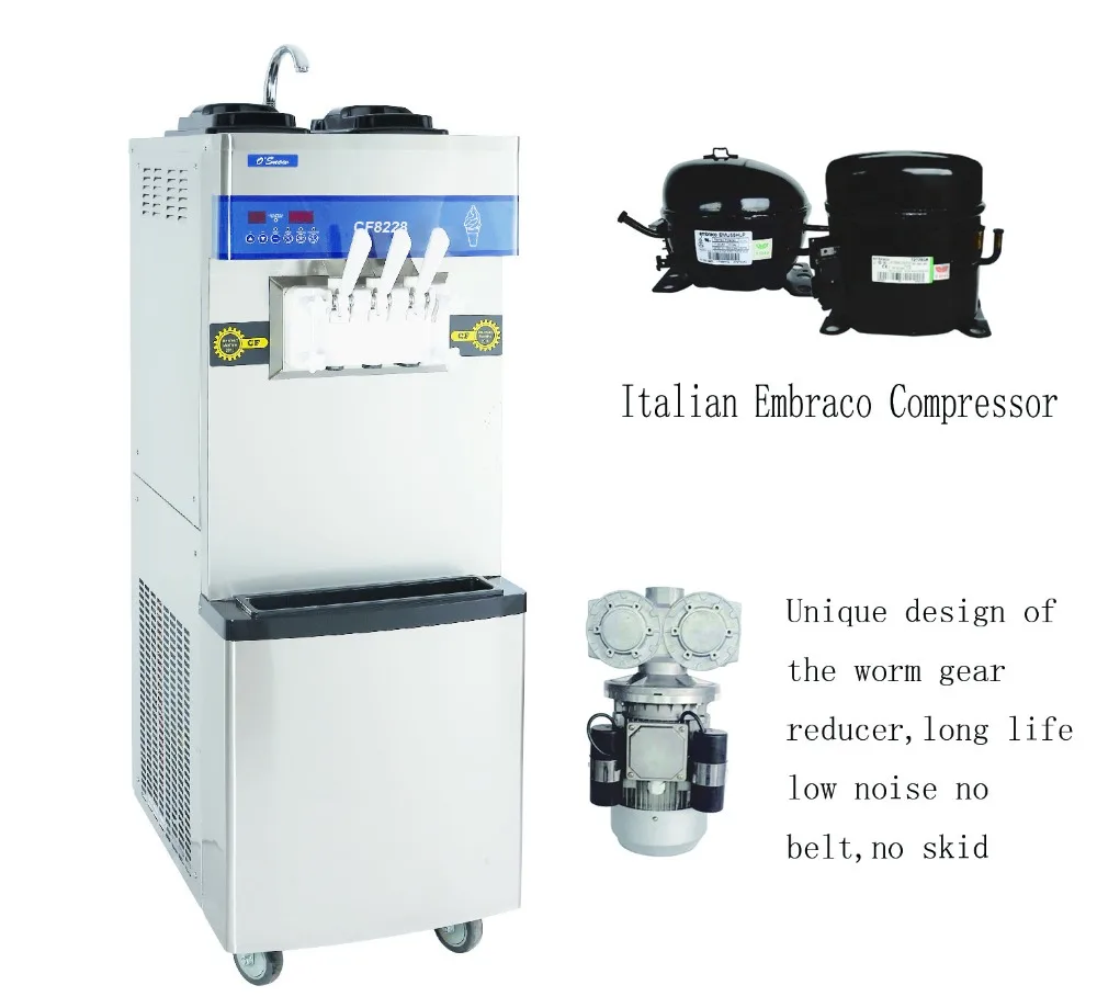 Очень хорошее качество машина для мороженого напряжение мягкое приготовления замороженного йогурта агрегат производства мягкого CF-8228