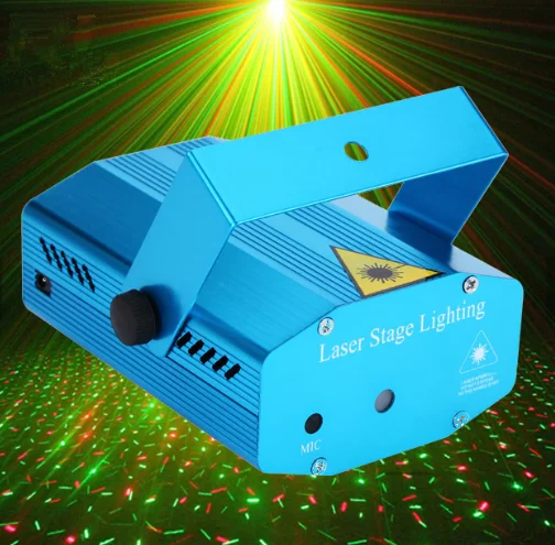 Mini Projector RG DJ Disco Strobe Flash Laser Stage Light for Christmas Decoration with MP3