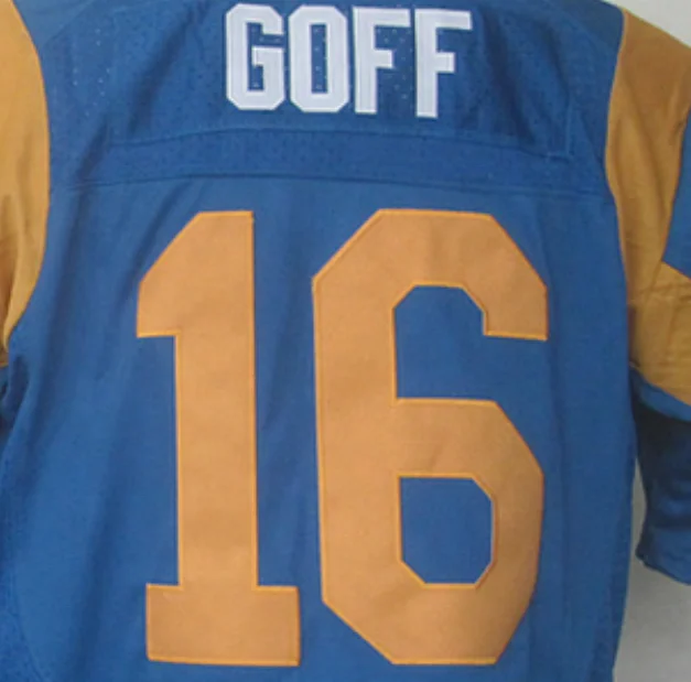 Source Customized Jared Goff #16 Royal Blue Best Quality Stitched Jersey on  m.