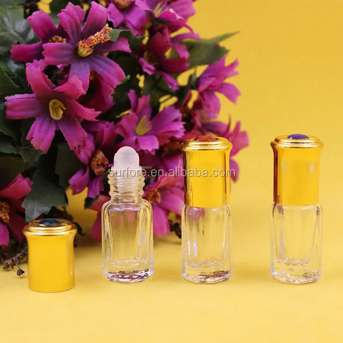 3ml Glass Octagonal Bottles Essential Oil Bottles Glass Roll on Perfume Bottles