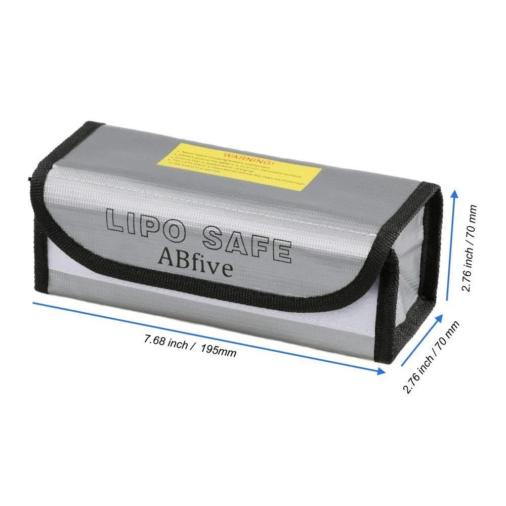 2pcs Lipo Battery Safe Bag Guard Fireproof Explosionproof Sack Fr Charge Storage 