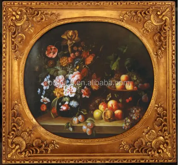 Exquisite Antique Gold Gilt Victorian Frame in Shadow Box Flower Oil Painting