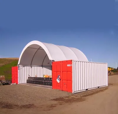 20'x20'x6.6' W6.0xL6.0xH2.0m Factory Direct Steel Frame Dome Shipping Container Roof Shelter