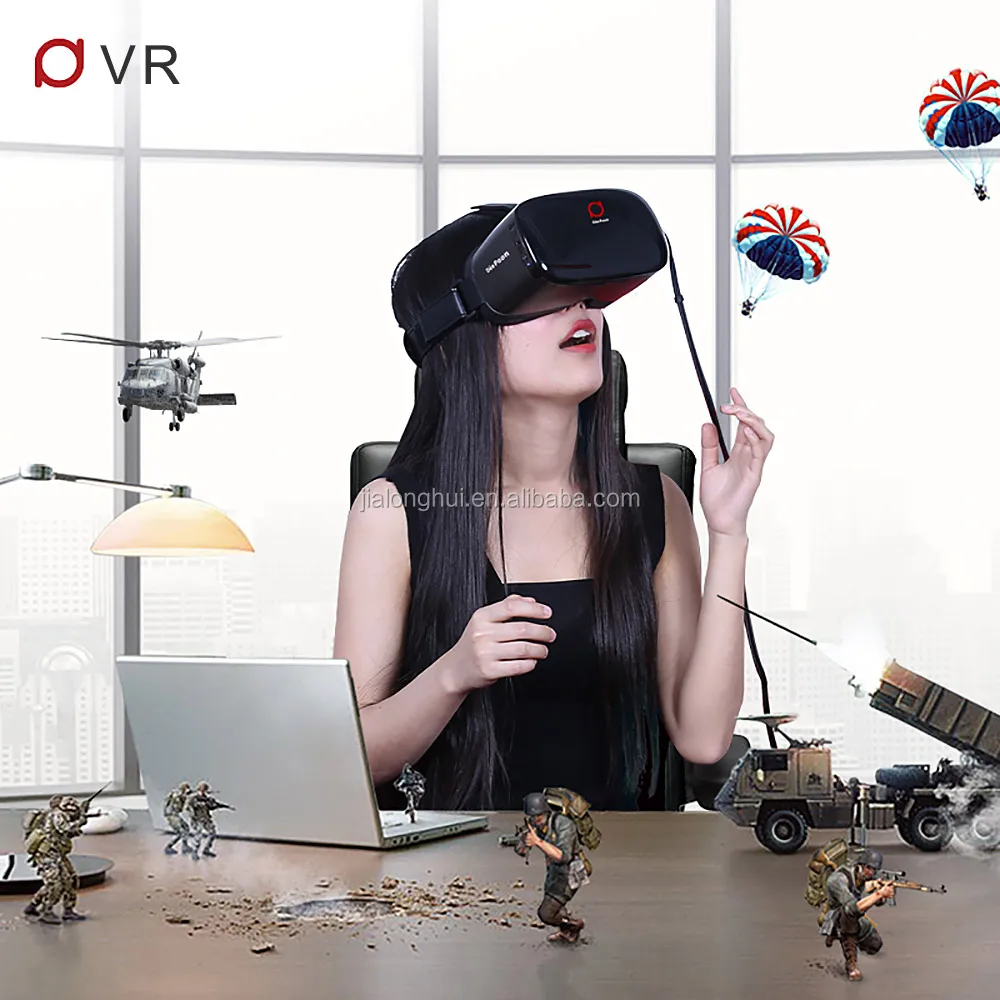 Second-hand DEEPOON E2 Virtual Reality 3D PC Glasses 1080*1920 VR Headset Virtual Reality Head Mount