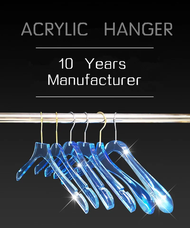 one hundred kinds crystal clear acrylic clothes hanger manufacturer