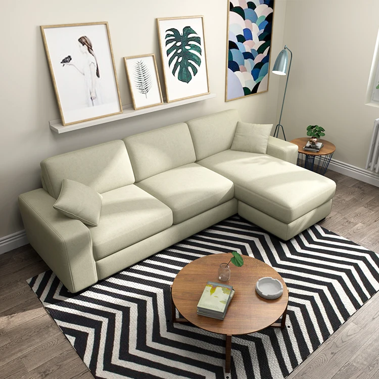 Home Furniture General Use and Living Room Sofa Fabric Corner Sofa L Shaped Sofa