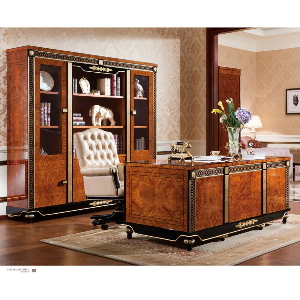 Yb69 Luxury Antique Vintage Chesterfield Leather Office Chair Solid