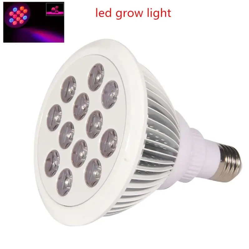 36W LED 4 Band Full Spectrum Pflanzen Lampe Licht Grow E27 Growlight PAR38 12x3W 