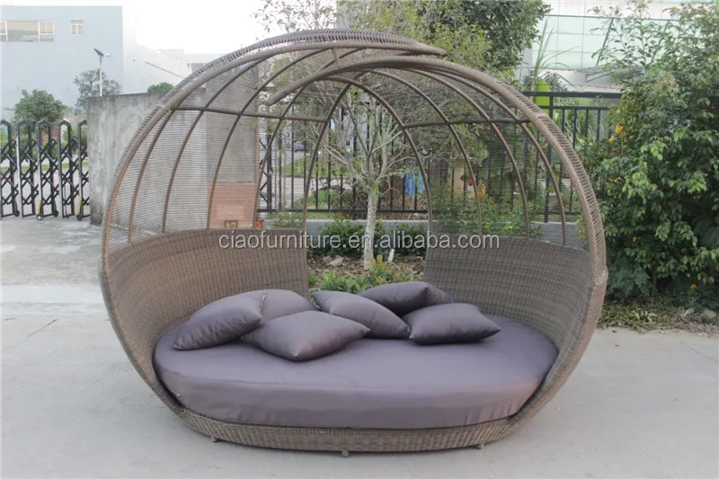 Giardino divano letto rotondo in rattan salotto letto mobili da