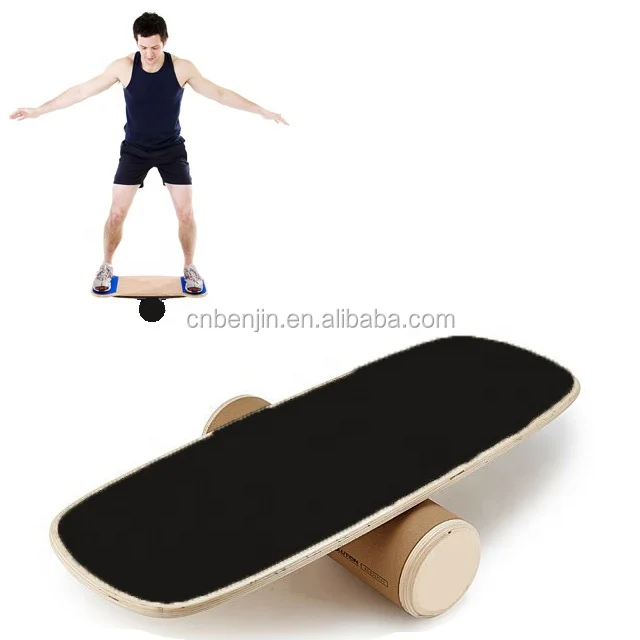 Skate Fitness Wood Yoga Balance Board Trainer Training With Roller Twist