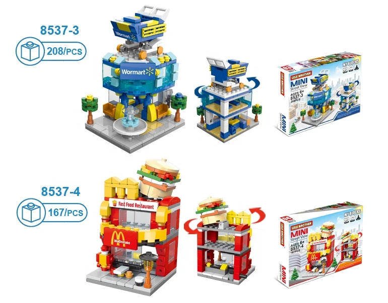MOC Street City View Distributore Automatico Con Piastra Base, Blocchi Compatibili LEGO, 100 Pezzi