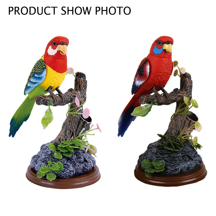 Battery Operated Sounds Record Bird Beautiful Parrot Toy