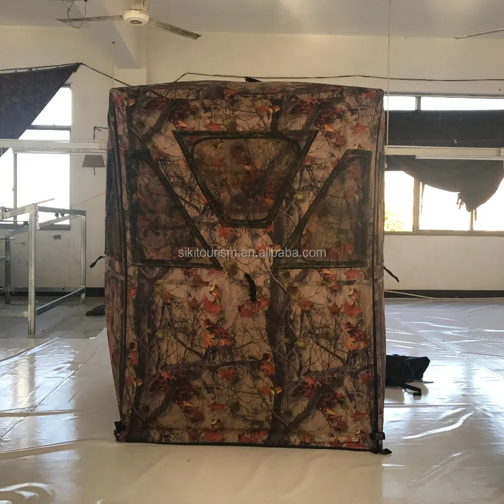 Deluxe Portable Camo Duck Blind With 7 Windows & 2 Doors