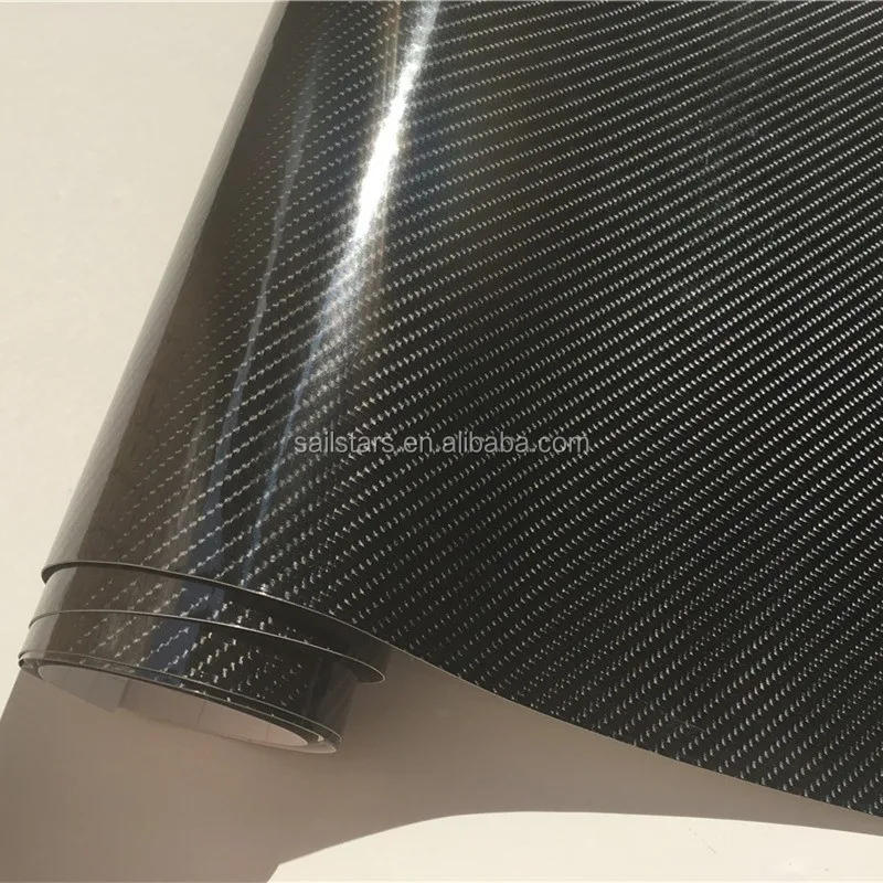4D Gloss Carbon Fibre Vinyl Wrap Textured for Car & Home Bubble Free Air 