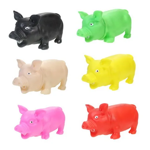 Wholesale Pet Suppliers Colorful Make Sound Squeaker Roaring Pig Pet