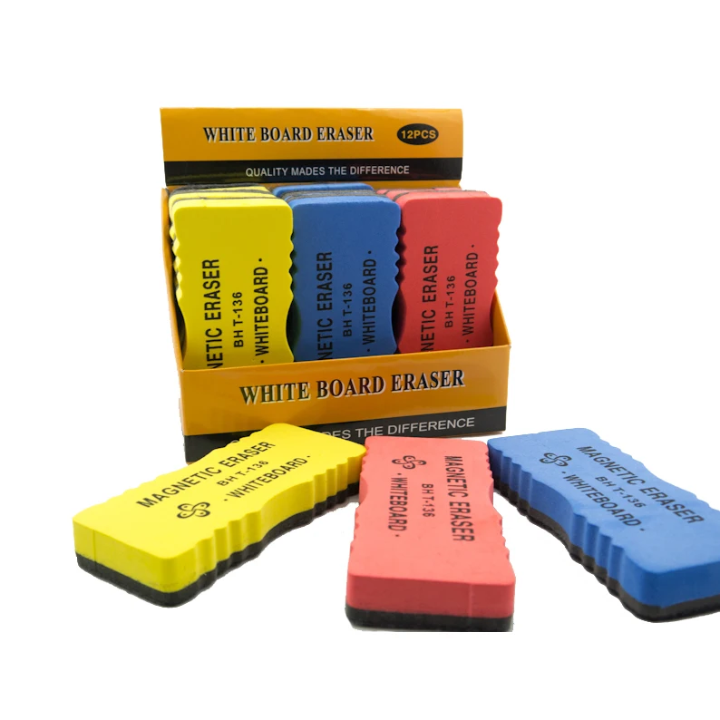 Colors Solid Rectangle EVA Magnetic BOHO Chalkboard Whiteboard Marker Customized Felt Eraser