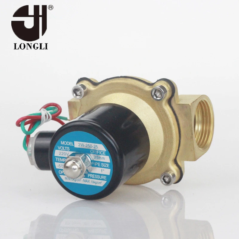2W-250-25 Normally closed 24volt 220v brass water solenoid valve